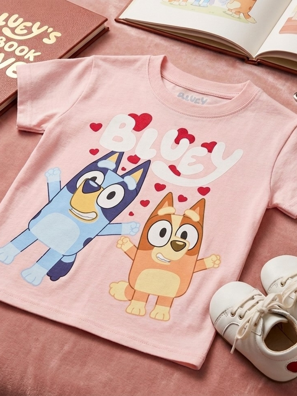 Bluey Pink Graphic Tee for Kids